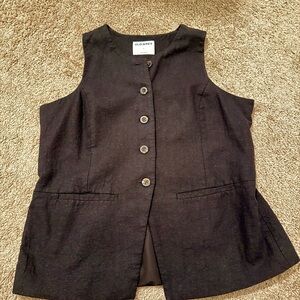 Old Navy Charcoal Button-Up Vest
